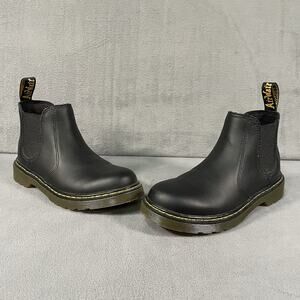 Dr Martens 2976 J Chelsea Boots Black Kids US 3 Youth Slip On Side Zip